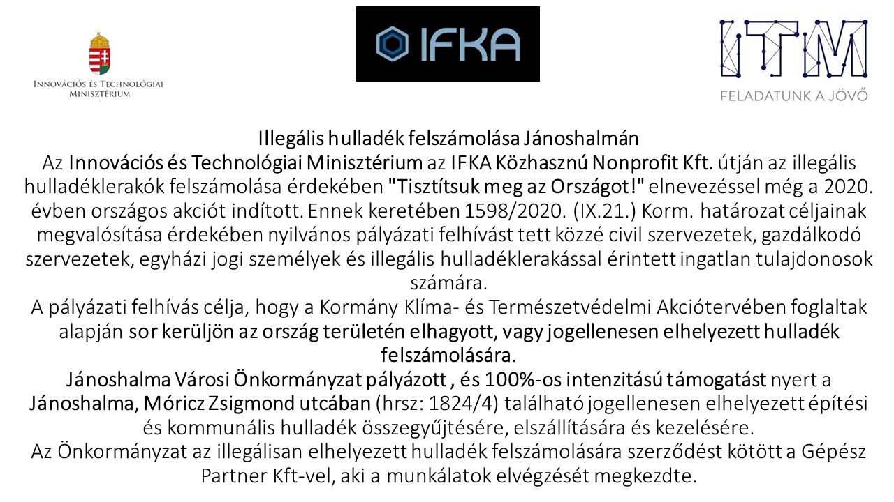 Illegális hulladék felszámolása Jánoshalmán